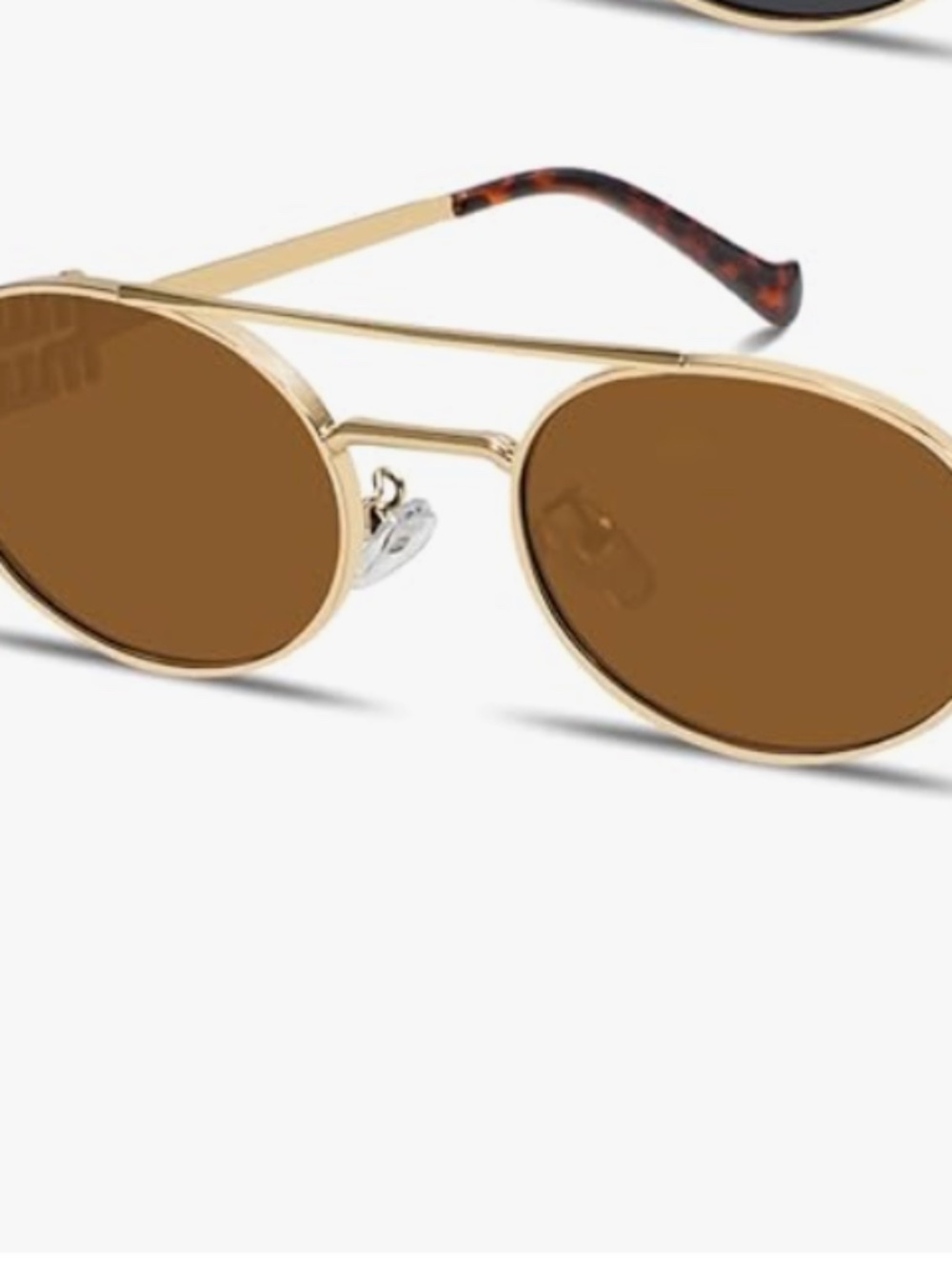 NEW MM Oval Metal Sunglasses for Women Gold /Gold - Picture 10 of 10